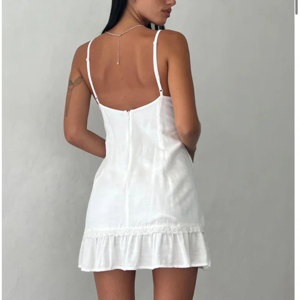 Motel Rocks White Tavita Frill Mini Dress - Picture 4 of 8